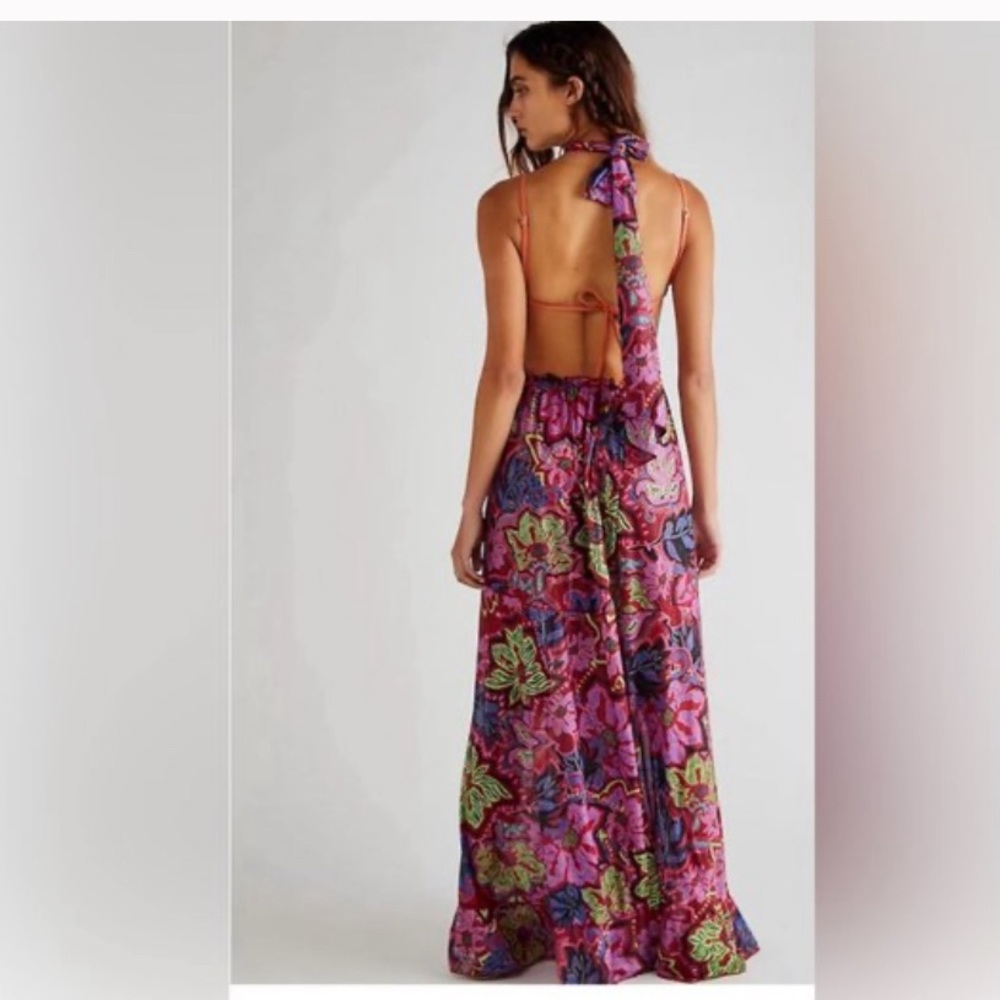 399.Free People Intimately Tropical Tides Slip Dress Coverup - Picture 3 of 3
